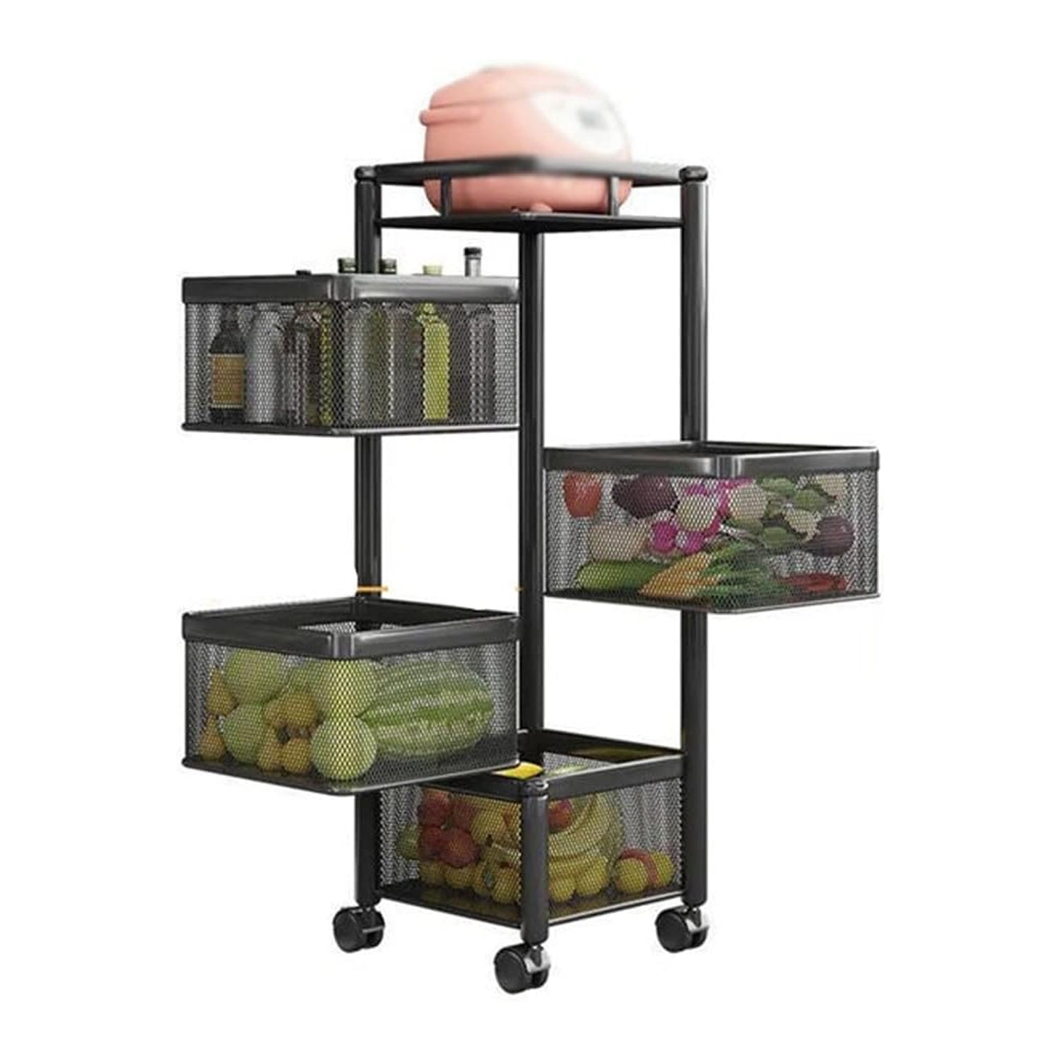 Metal High Qaulity Kitchen Trolley Kitchen Organizer Items and Kitchen Accessories Items for Kitchen Rack Square Design for Fruits & Vegetable Onion Storage Kitchen Trolley with Wheels (4 Layer / 3 Layer) Metal High Qaulity Kitchen Trolley Kitchen Organizer Items and Kitchen Accessories Items for Kitchen Rack Square Design for Fruits & Vegetable Onion Storage Kitchen Trolley with Wheels (4 Layer / 3 Layer)